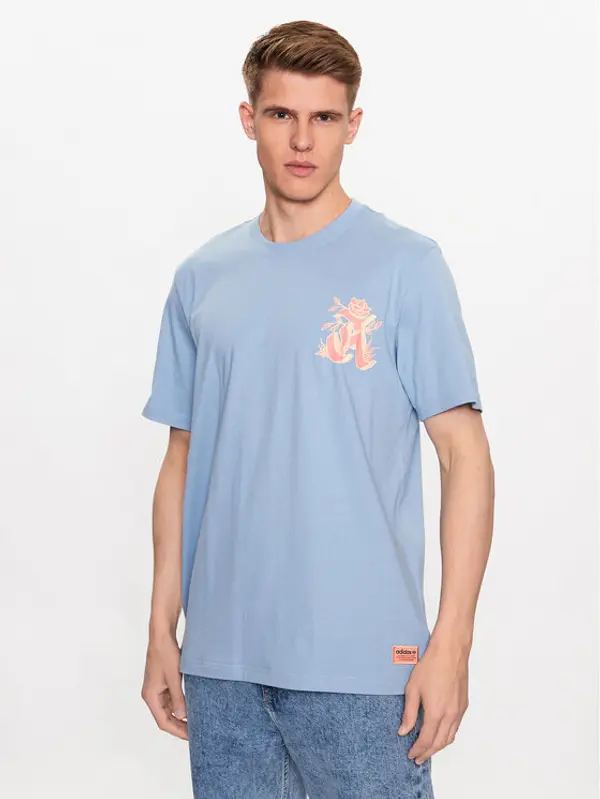 Adidas adidas T-shirt Graphic Glide T-Shirt IC5750 Svijetloplava Loose Fit