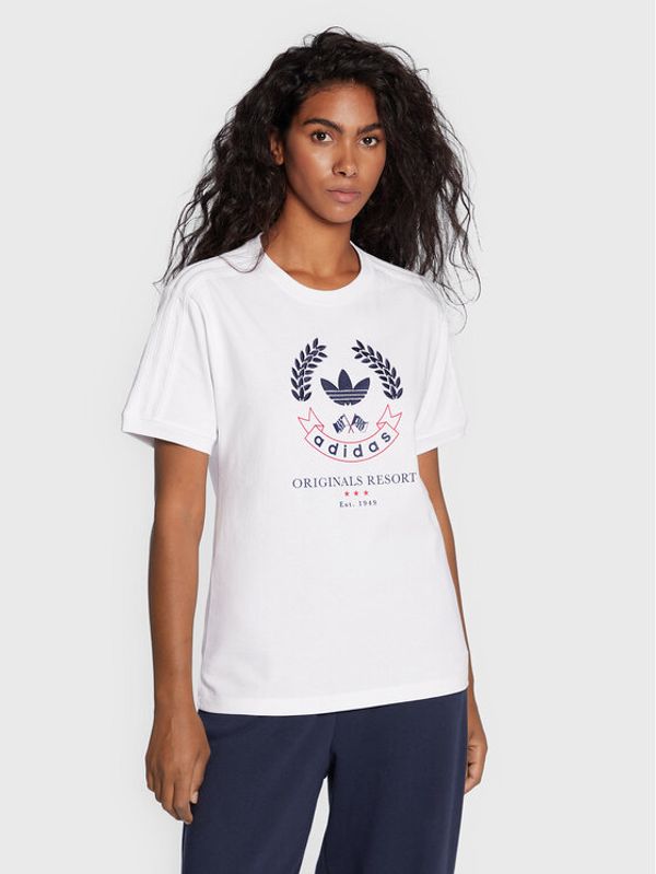 adidas adidas T-shirt Graphic HL6556 Bijela Regular Fit