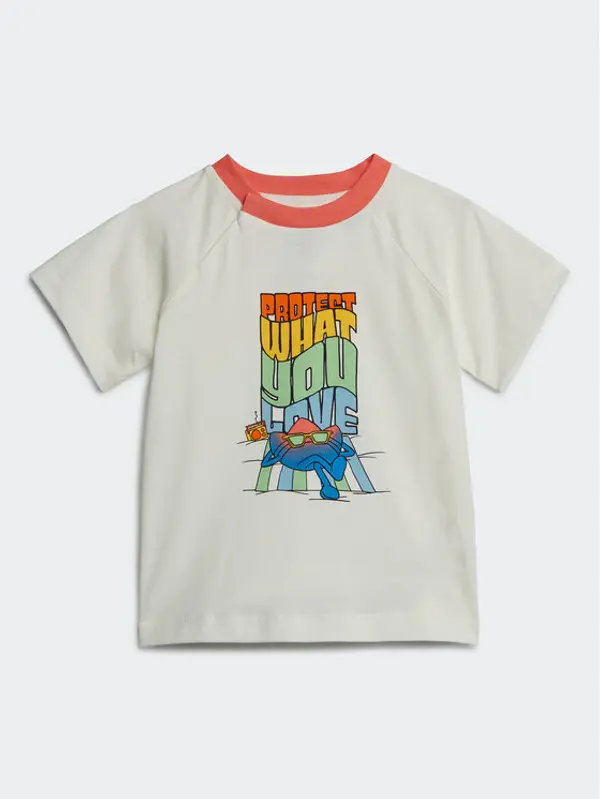 Adidas adidas T-shirt Graphic Print T-Shirt IB8607 Bijela Regular Fit