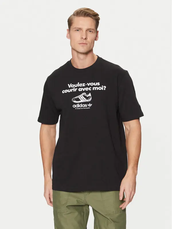 Adidas adidas T-shirt Graphic Tee JC8366 Crna Regular Fit