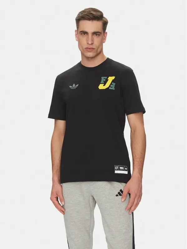 Adidas adidas T-shirt Jamaica VRCT JE5331 Crna Regular Fit