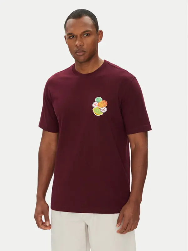 Adidas adidas T-shirt JW2976 Tamnocrvena Loose Fit
