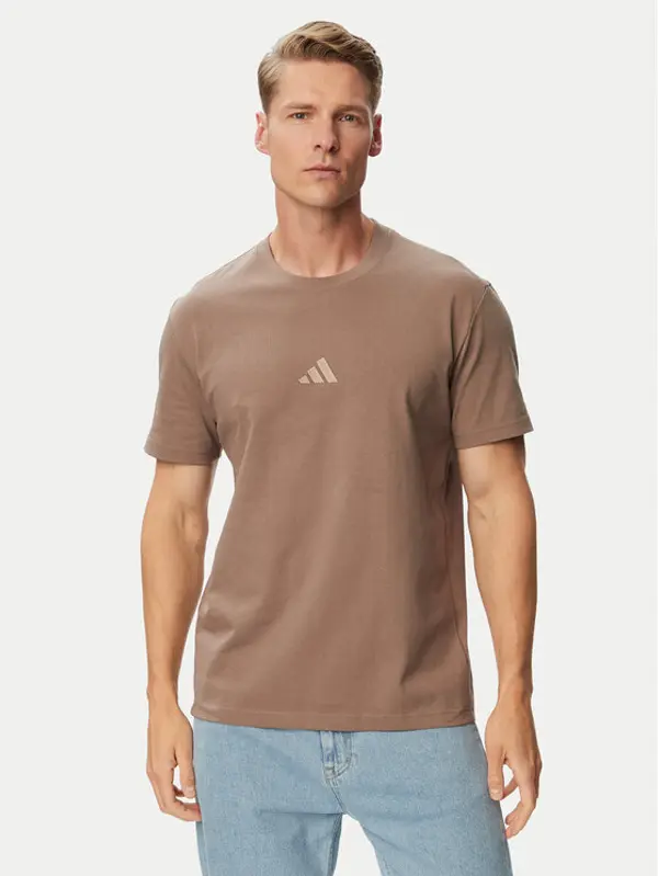 Adidas adidas T-shirt Kit Small Logo KX1281 Bež Regular Fit