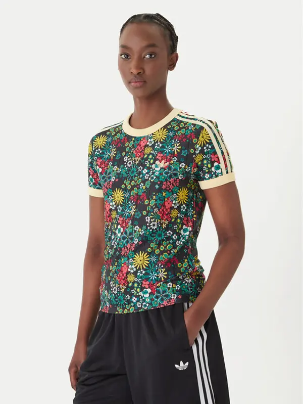 Adidas adidas T-shirt Liberty London 3-Stripes KD5560 Šarena Regular Fit