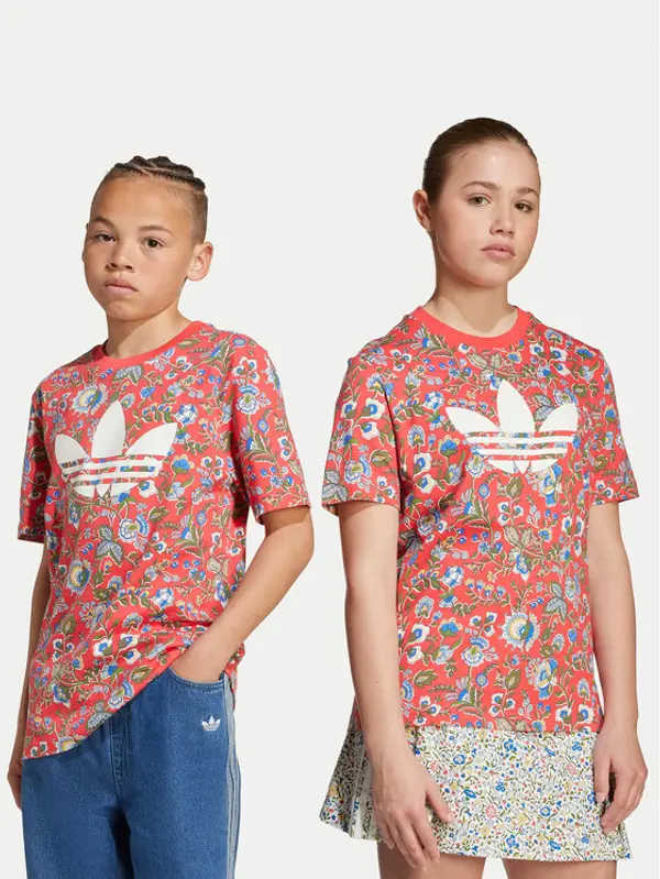 Adidas adidas T-shirt Liberty London JV7817 Crvena Loose Fit
