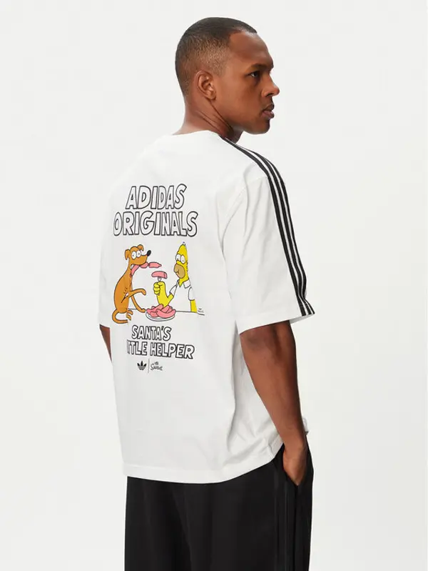 Adidas adidas T-shirt Little Santas Helper Graphic LG5060 Bijela Regular Fit