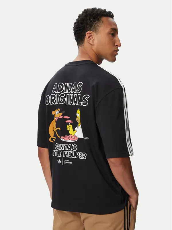 Adidas adidas T-shirt Little Santas Helper Graphic LG5061 Crna Regular Fit