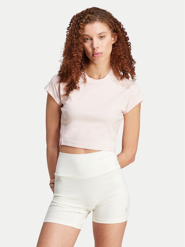 adidas adidas T-shirt Lounge IY6741 Ružičasta Slim Fit