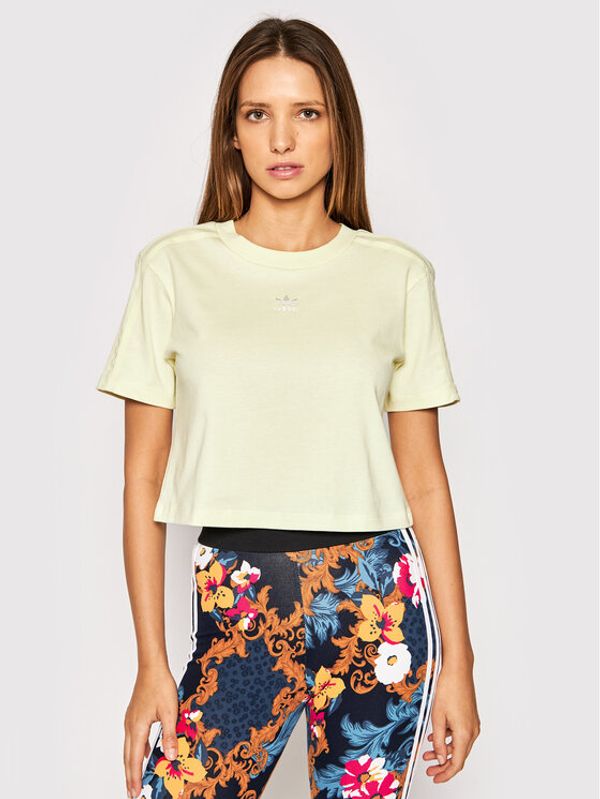 adidas adidas T-shirt Luxe H56452 Žuta Regular Fit