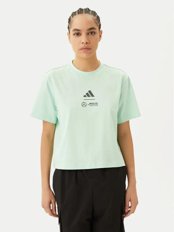 Adidas adidas T-shirt Mercedes - AMG Petronas Formula One Team Premium JY3077 Zelena Loose Fit