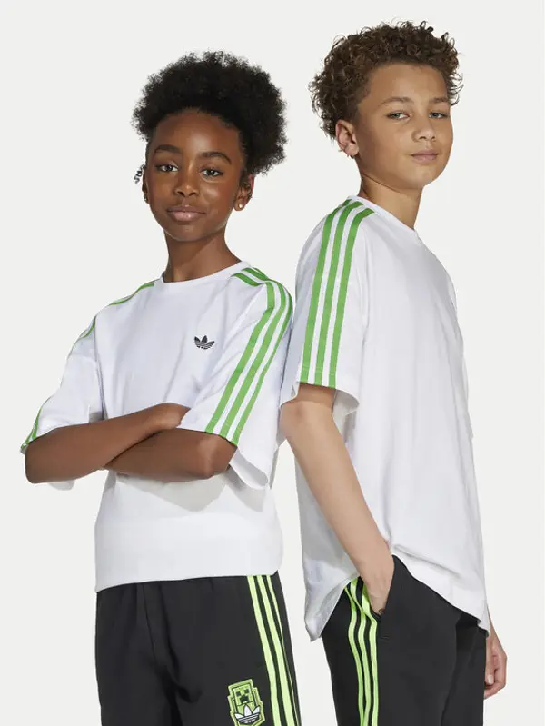 Adidas adidas T-shirt Minecraft JW7750 Bijela Loose Fit