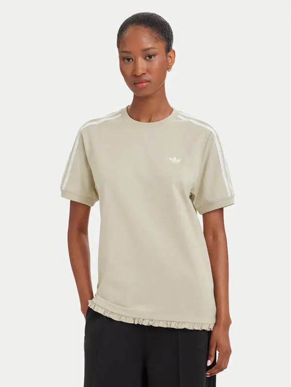 Adidas adidas T-shirt Pleated 3S LG4315 Kaki Regular Fit