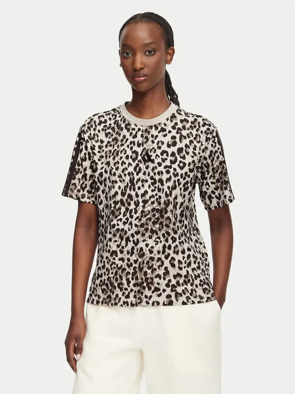Adidas adidas T-shirt Seasonal Essentials Animal Print KH1549 Bež Regular Fit