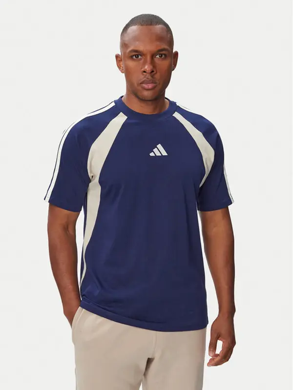 Adidas adidas T-shirt Seasonal Essentials Colorblock KF4193 Plava Regular Fit