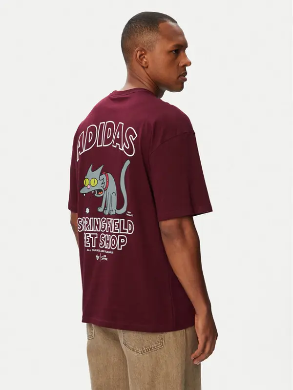 Adidas adidas T-shirt Snowball Graphic LG5065 Tamnocrvena Oversize