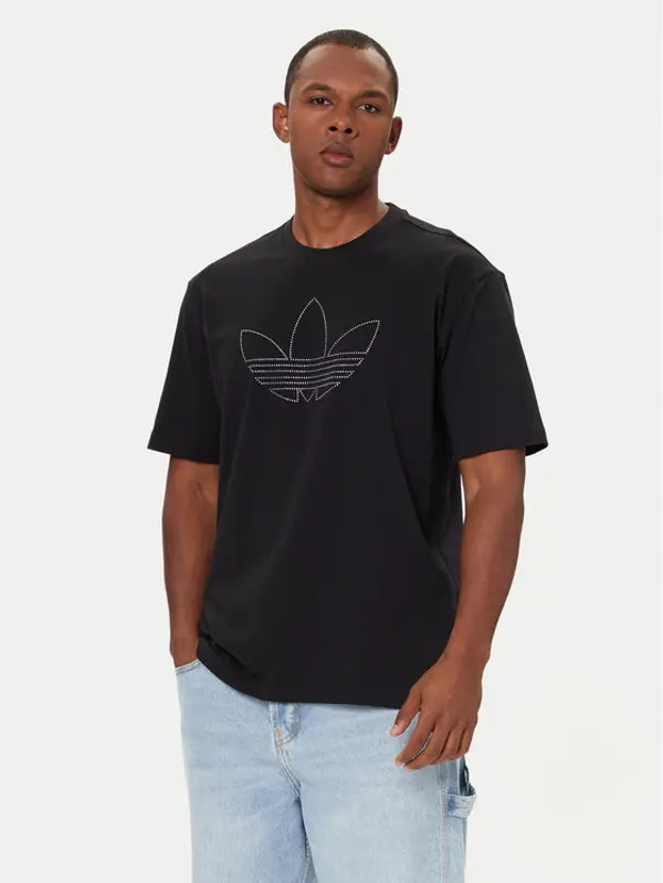 Adidas adidas T-shirt Studded JY2806 Crna Loose Fit