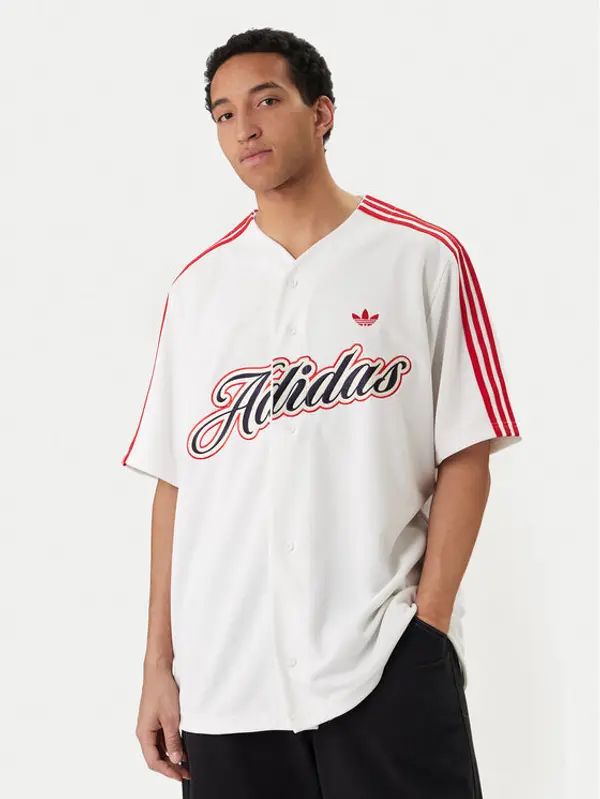 Adidas adidas T-shirt Summer League Varsity Baseball KD6563 Bijela Oversize