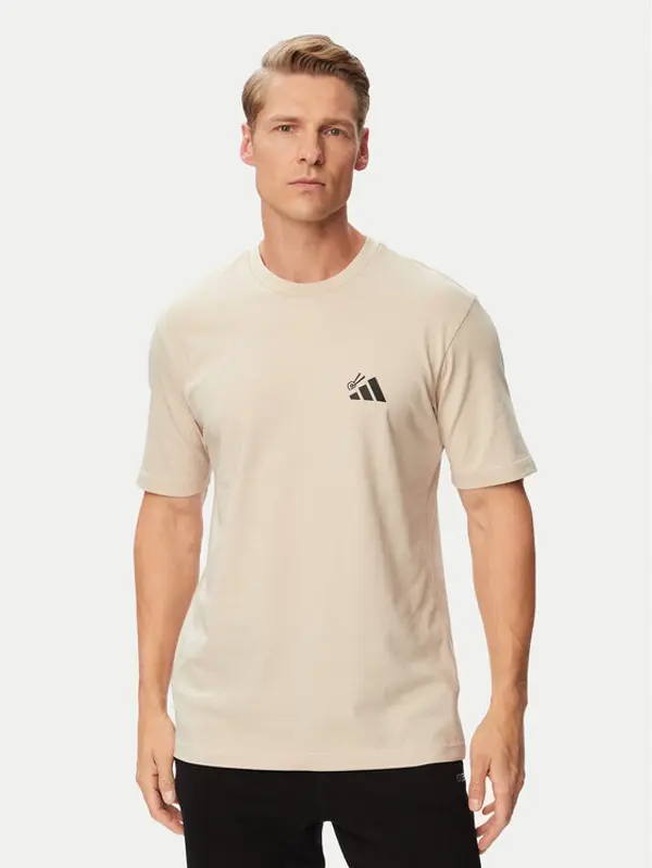 Adidas adidas T-shirt Sushi Graphic KT9708 Svijetlo bež Regular Fit