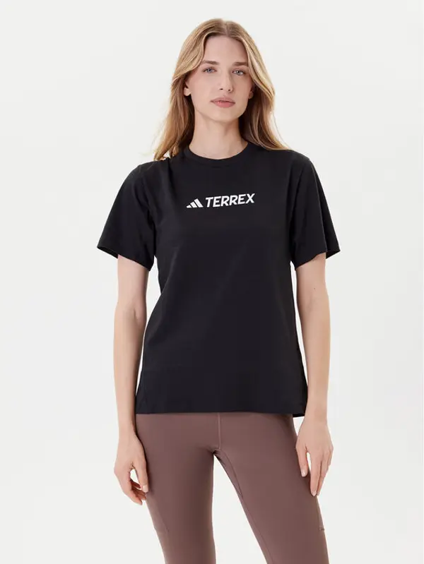 Adidas adidas T-shirt Terrex Classic Logo JF9131 Crna Regular Fit
