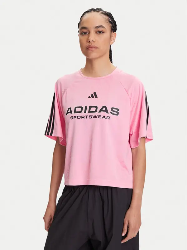 Adidas adidas T-shirt Tiro x Common Goal Jacquard JL9213 Ružičasta Loose Fit