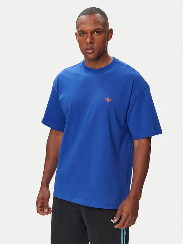 Adidas adidas T-shirt Trefoil Essentials HZ1002 Plava Loose Fit