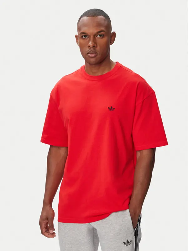 Adidas adidas T-shirt Trefoil Essentials HZ1003 Crvena Loose Fit
