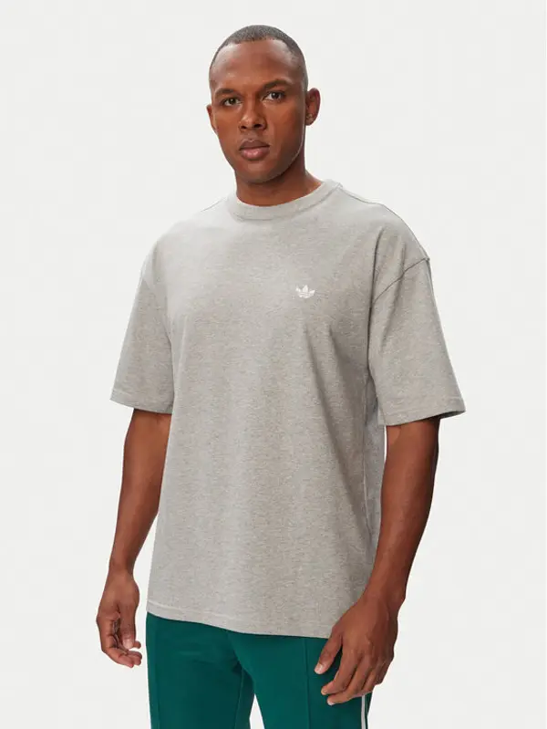 Adidas adidas T-shirt Trefoil Essentials IA7533 Svijetlo siva Regular Fit