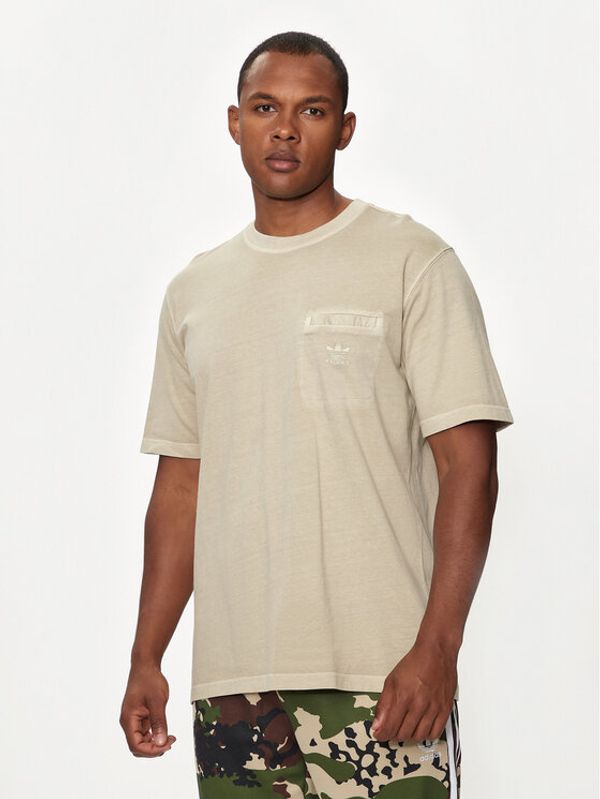 adidas adidas T-shirt Trefoil Essentials+ IS1763 Bež Regular Fit