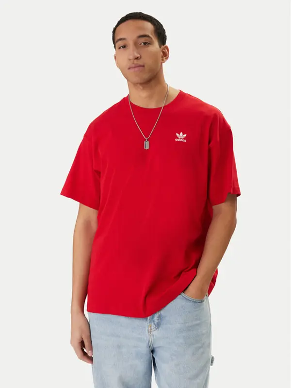 Adidas adidas T-shirt Trefoil Essentials KC8984 Crvena Oversize