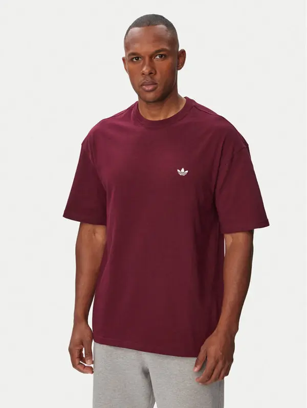 Adidas adidas T-shirt Trefoil Essentials Loose KV3139 Tamnocrvena Regular Fit