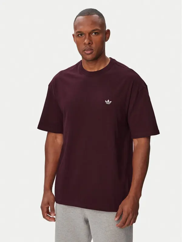 Adidas adidas T-shirt Trefoil Essentials Loose KV3139 Tamnocrvena Regular Fit
