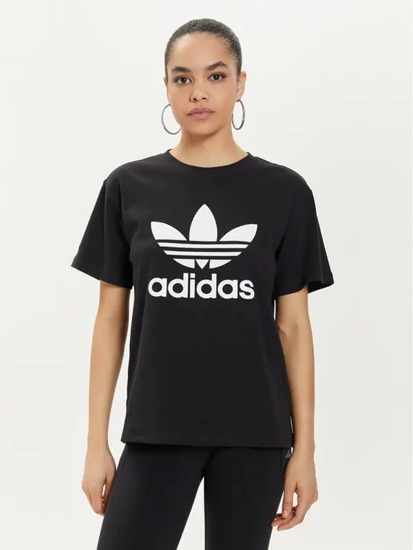 Adidas adidas T-shirt Trefoil IR9533 Crna Regular Fit