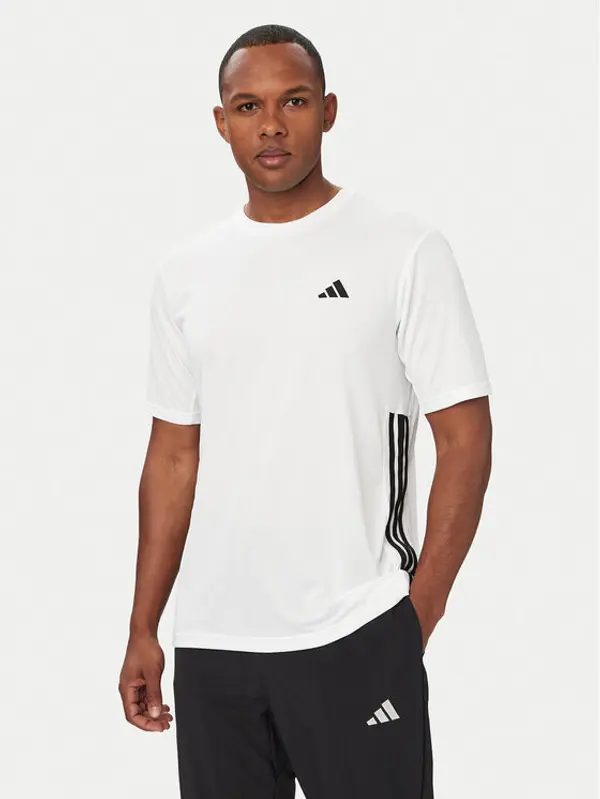 Adidas adidas T-shirt Workout Essentials Base 3-Stripes KD0699 Bijela Regular Fit