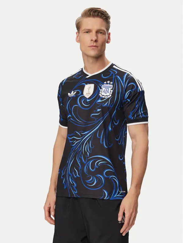 Adidas adidas Tehnička majica Argentina 26 Away Replica JM8395 Crna Slim Fit