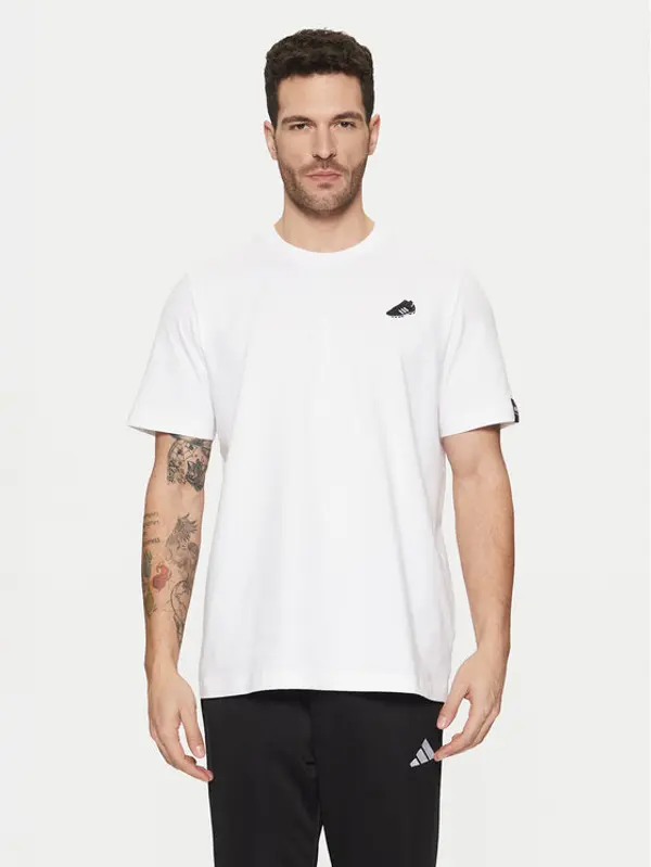 Adidas adidas Tehnička majica Copa Signature Graphic JJ1420 Bijela Regular Fit