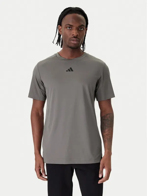 Adidas adidas Tehnička majica D4T PrimeLift 3 Stripes KE9936 Siva Regular Fit