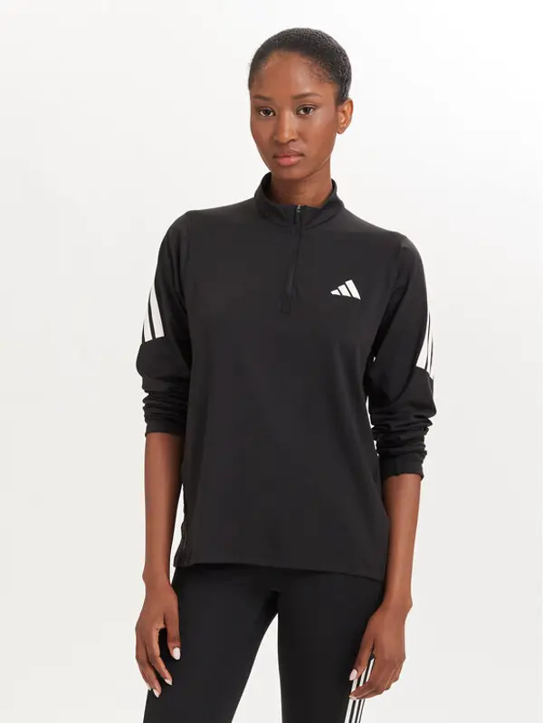 Adidas adidas Tehnička majica dugih rukava Iconic Running JZ5149 Crna Regular Fit