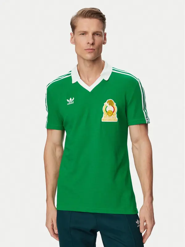 Adidas adidas Tehnička majica Mexico Home Jersey 1986 JN3710 Zelena Slim Fit