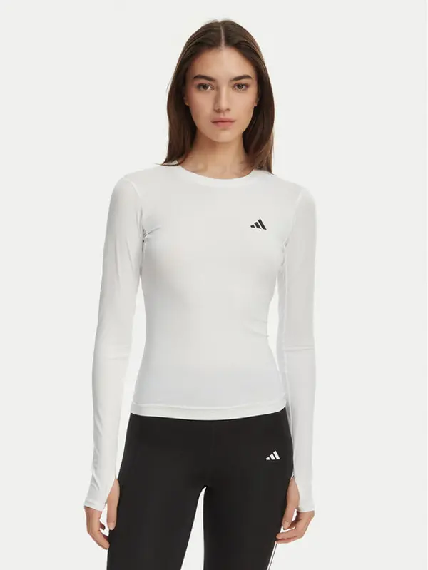Adidas adidas Tehnička majica Power Essentials Workout Contour KD2211 Bijela Slim Fit