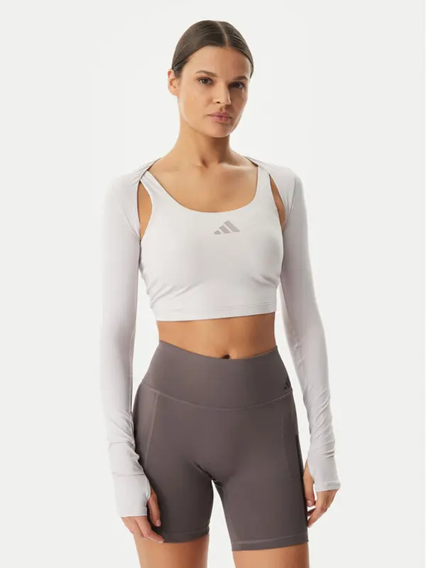 Adidas adidas Tehnička majica Power Essentials Workout Contour KD2217 Ljubičasta Slim Fit