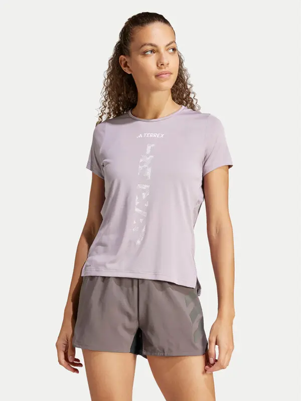 Adidas adidas Tehnička majica Terrex Agravic Trail IP4821 Ljubičasta Regular Fit