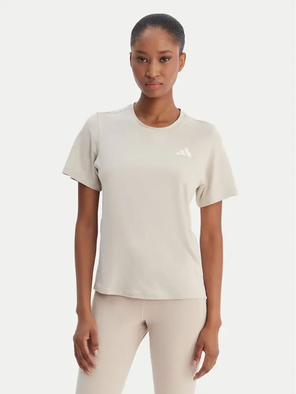 Adidas adidas Tehnička majica Train Essentials 3-Stripes Workout JD6530 Bež Regular Fit