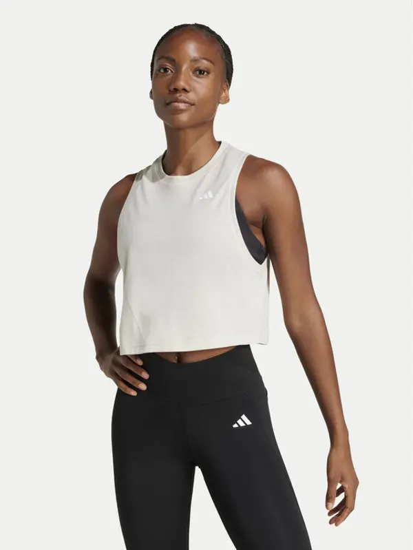 Adidas adidas Tehnička majica Train Essentials Boxy Workout JC9557 Bež Regular Fit