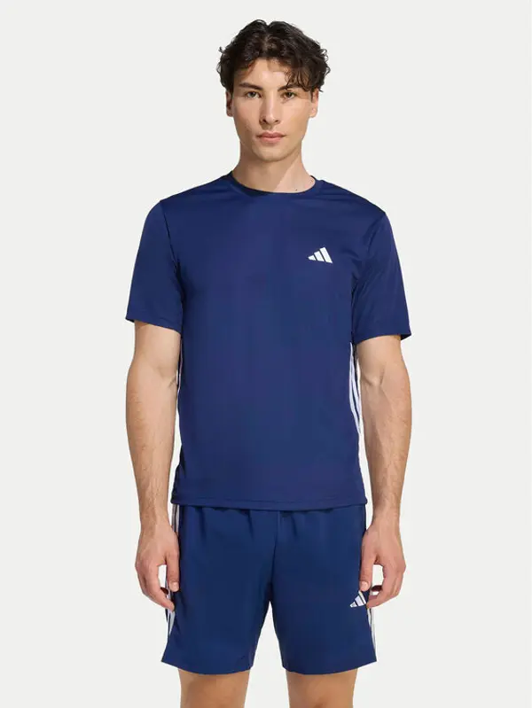 Adidas adidas Tehnička majica Workout Essentials Base 3-Stripes KD0701 Tamnoplava Regular Fit