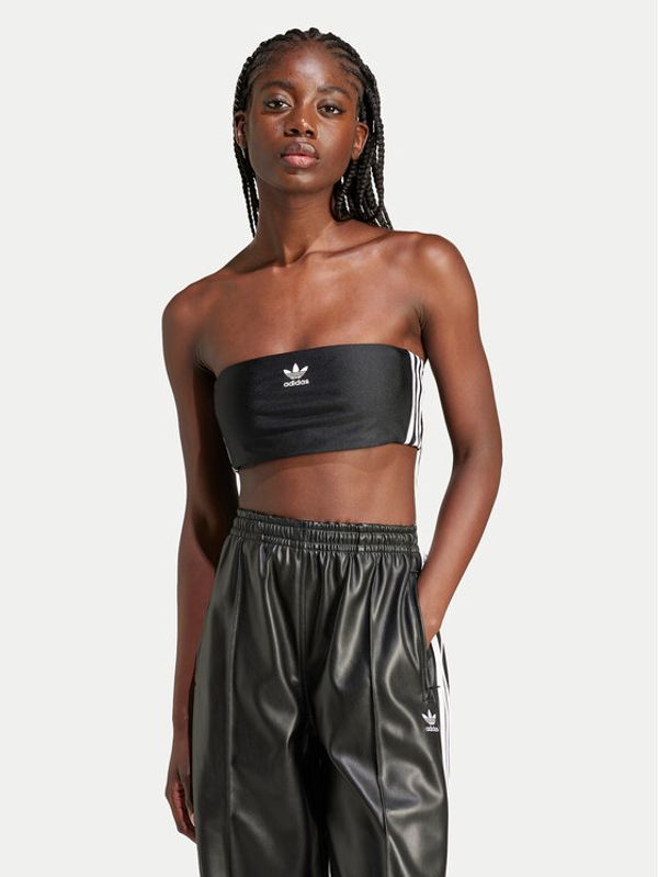 adidas adidas Top 3-Stripes Tube IX7823 Crna Slim Fit