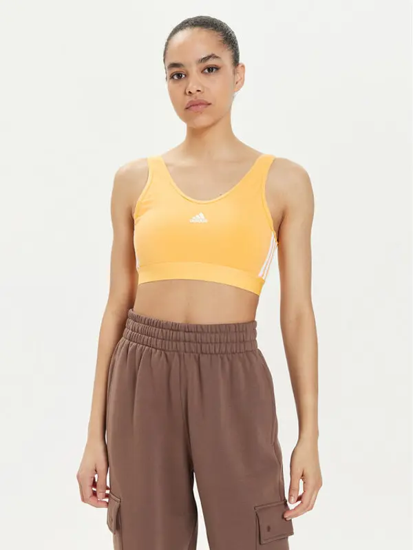 Adidas adidas Top Essentials 3-Stripes IR6110 Žuta Slim Fit