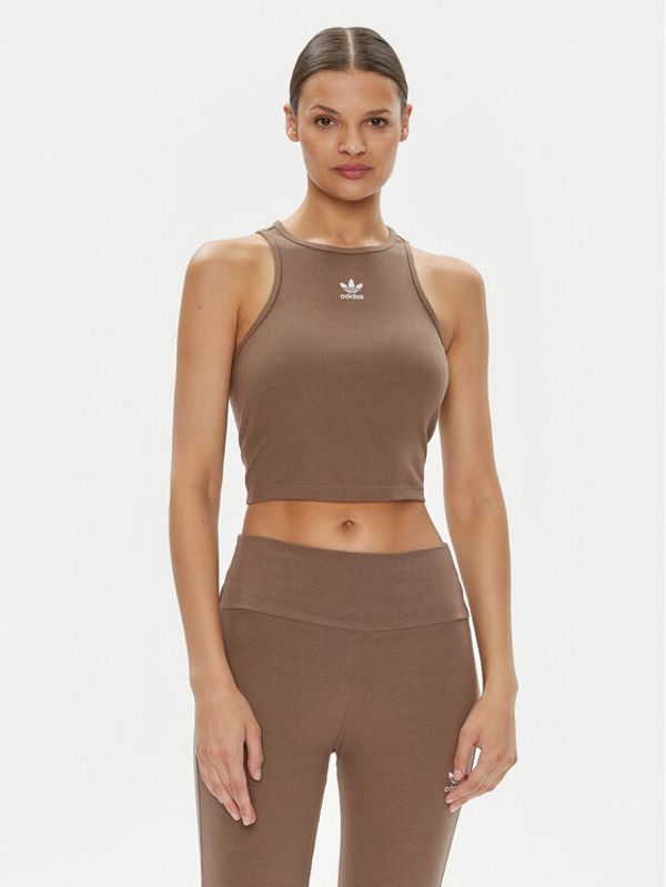 adidas adidas Top Essentials IR5931 Smeđa Slim Fit