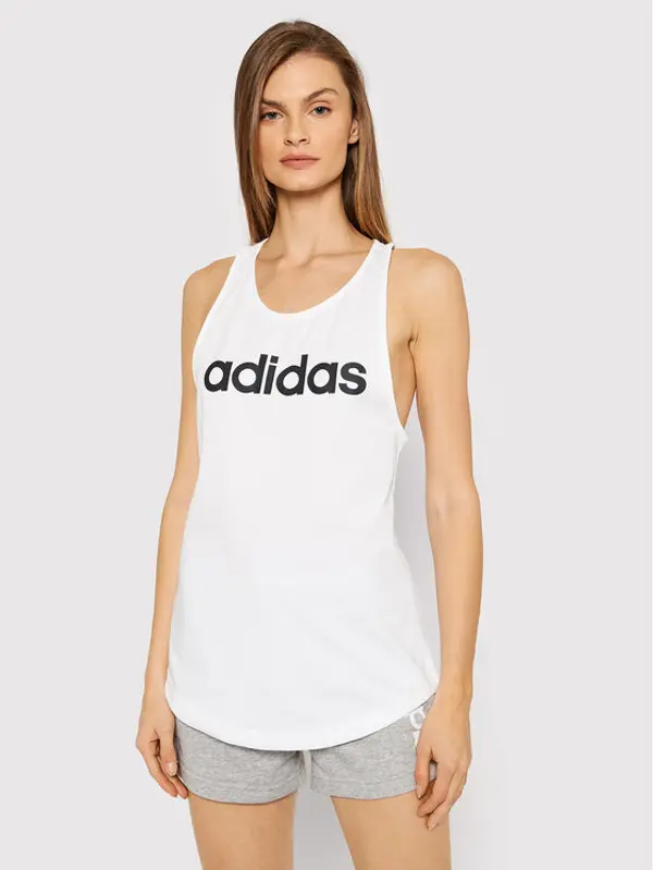 Adidas adidas Top Essentials Loose Logo GL0567 Bijela Regular Fit