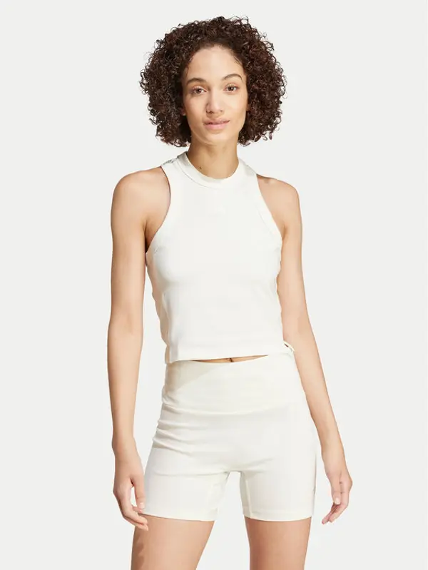 Adidas adidas Top Lounge IY6732 Bijela Slim Fit