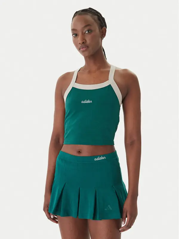Adidas adidas Top Seasonal Essentials Colorpop JZ0195 Zelena Slim Fit